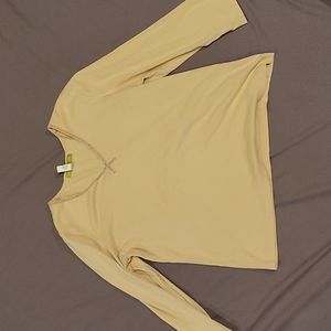 Yellow, quarter sleeve sigrid Olsen, shirt